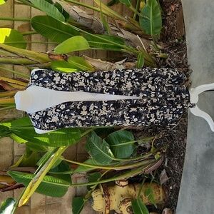 Lularoe Joy duster vest black floral extra small